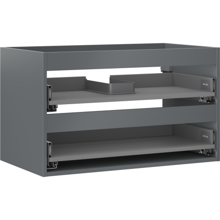 Mexen Box-A korpus ormarića ispod umivaonika 80 cm, 2 ladice, grafit mat - 91AX0-0800-470-2-66