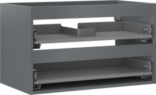 Mexen Box-A valamualuse kapi korpus 80 cm, 2 sahtlit, matt grafiit - 91AX0-0800-470-2-66