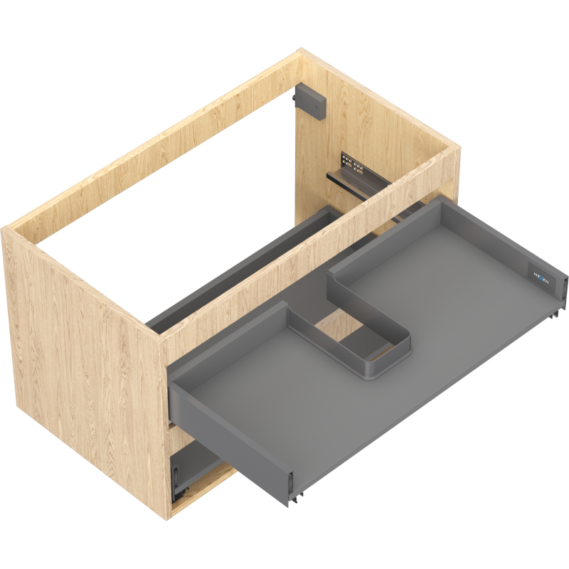 Mexen Box-A stomme för underskåp 80 cm, 2 lådor, ek - 91AX0-0800-470-2-81