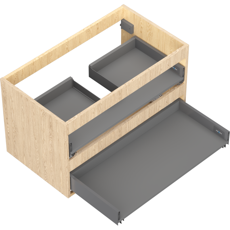 Mexen Box-A corpo dell'armadietto da 80 cm, 2 cassetti, rovere - 91AX0-0800-470-2-81