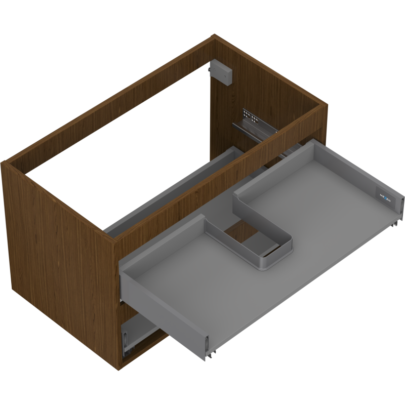 Mexen Box-A korpus szafki podumywalkowej 80 cm, 2 szuflady, orzech - 91AX0-0800-470-2-86