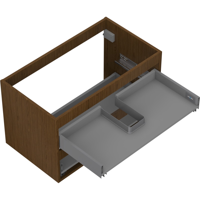 Mexen Box-A kućište ormarića ispod umivaonika 80 cm, 2 ladice, orah - 91AX0-0800-470-2-86