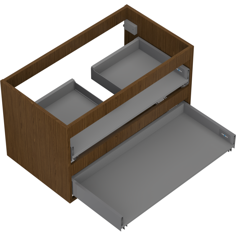 Mexen Box-A korpus szafki podumywalkowej 80 cm, 2 szuflady, orzech - 91AX0-0800-470-2-86