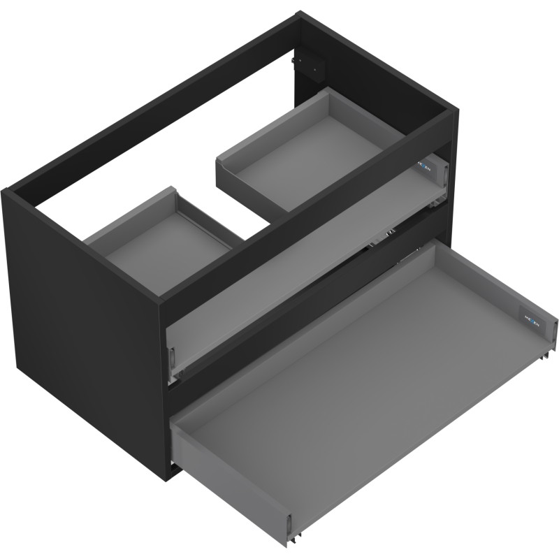 Mexen Box-A valamukapi korpus 80 cm, 2 sahtlit, must matt - 91AX0-0800-470-2-71