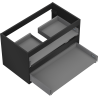 Mexen Box-A korpus szafki podumywalkowej 80 cm, 2 szuflady, czarny mat - 91AX0-0800-470-2-71