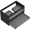 Mexen Box-A valamukapi korpus 80 cm, 2 sahtlit, must matt - 91AX0-0800-470-2-71