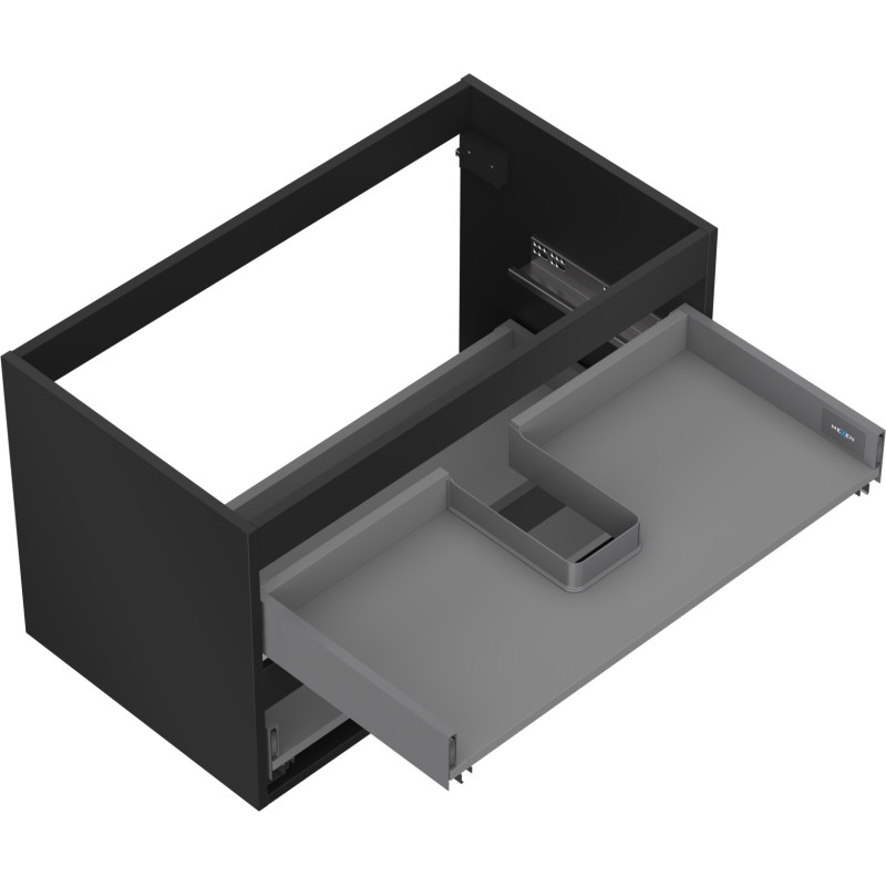 Mexen Box-A valamukapi korpus 80 cm, 2 sahtlit, must matt - 91AX0-0800-470-2-71