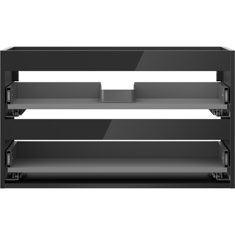 Mexen Box-A corpo dell'armadio sotto lavabo 80 cm, 2 cassetti, nero lucido - 91AX0-0800-470-2-70