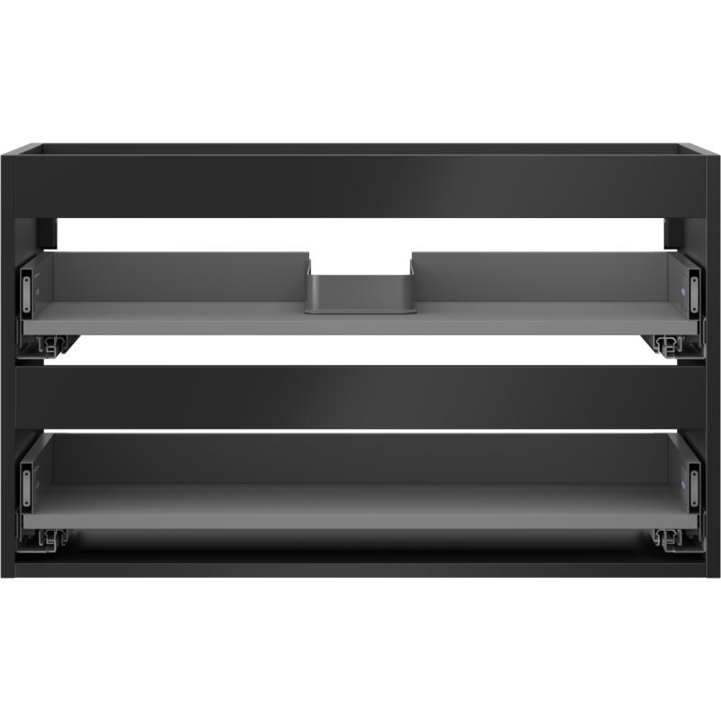Mexen Box-A corpo del mobile lavabo 80 cm, 2 cassetti, nero opaco - 91AX0-0800-470-2-71