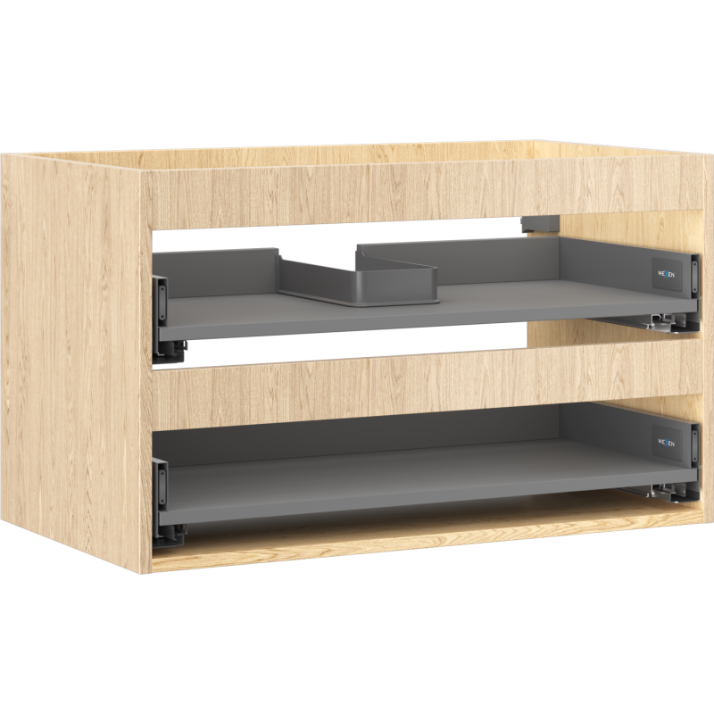 Mexen Box-A corpo do armário sob o lavatório 80 cm, 2 gavetas, carvalho - 91AX0-0800-470-2-81