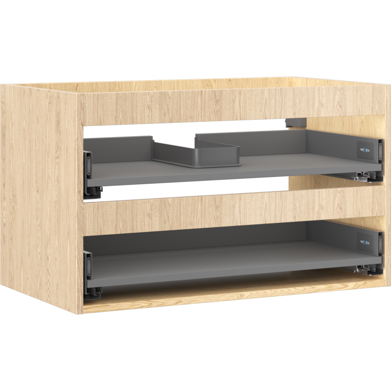 Mexen Box-A kastlichaam voor wastafelonderkast 80 cm, 2 laden, eiken - 91AX0-0800-470-2-81