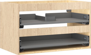 Mexen Box-A corps de meuble sous-lavabo 80 cm, 2 tiroirs, chêne - 91AX0-0800-470-2-81