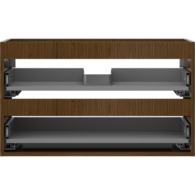 Mexen Box-A kastlichaam voor wastafelmeubel 80 cm, 2 laden, walnoot - 91AX0-0800-470-2-86