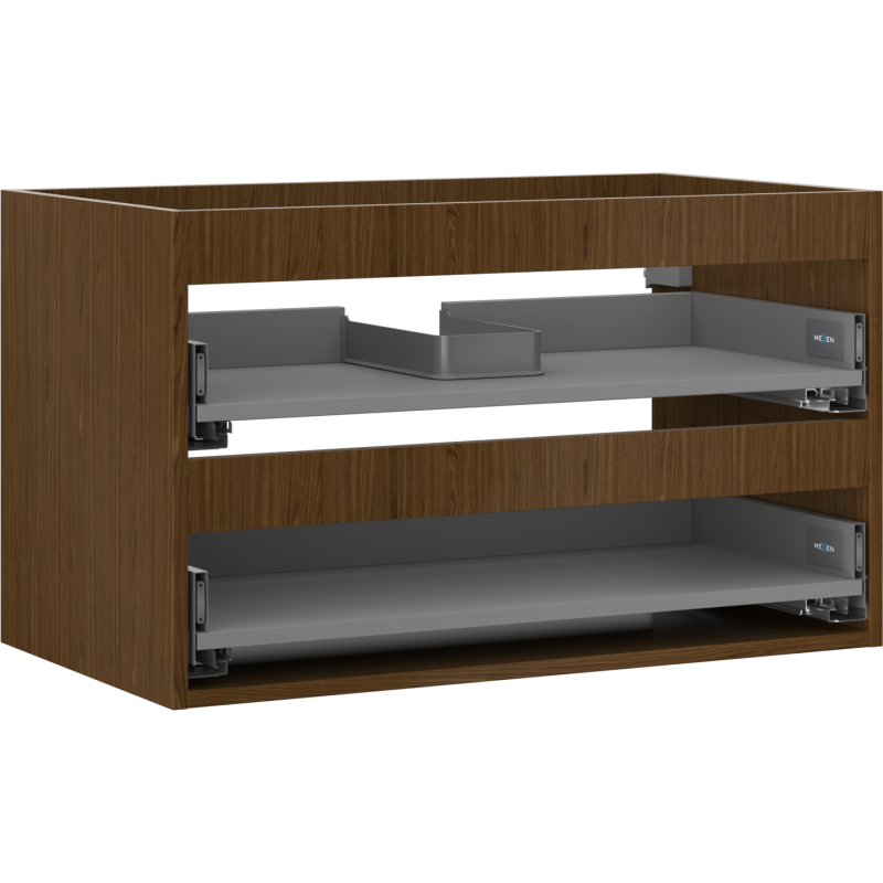 Mexen Box-A corps de meuble sous-lavabo 80 cm, 2 tiroirs, noyer - 91AX0-0800-470-2-86