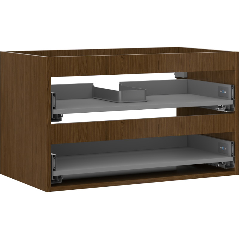 Mexen Box-A valamu all olev kapi korpus 80 cm, 2 sahtlit, pähkel - 91AX0-0800-470-2-86