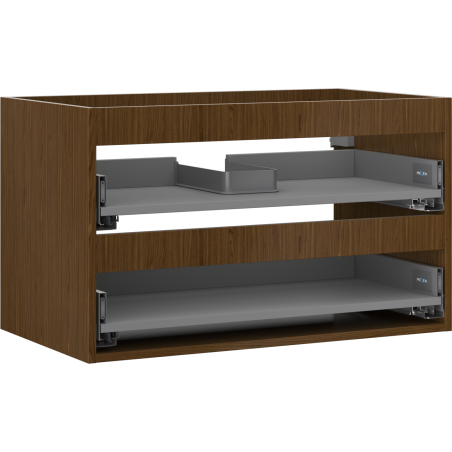 Mexen Box-A cabinet base for a washbasin 80 cm, 2 drawers, walnut - 91AX0-0800-470-2-86