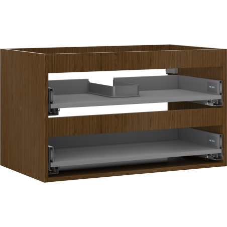 Mexen Box-A valamu all olev kapi korpus 80 cm, 2 sahtlit, pähkel - 91AX0-0800-470-2-86