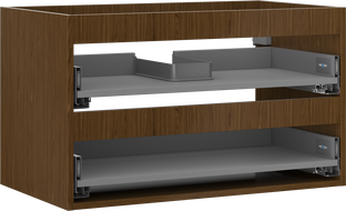 Mexen Box-A corpo del mobile sottolavabo da 80 cm, 2 cassetti, noce - 91AX0-0800-470-2-86