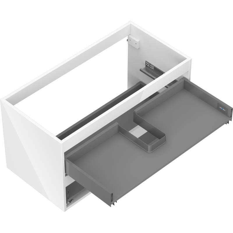 Mexen Box-A korpus szafki podumywalkowej 90 cm, 2 szuflady, biały połysk - 91AX0-0900-470-2-00