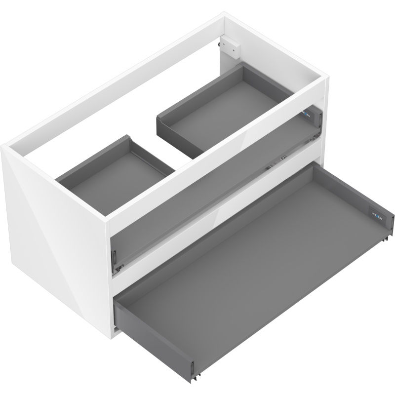 Mexen Box-A corpo do armário sob lavatório 90 cm, 2 gavetas, branco brilho - 91AX0-0900-470-2-00