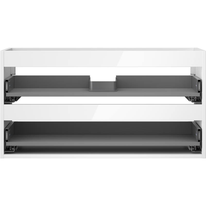 Mexen Box-A corps de meuble sous lavabo 90 cm, 2 tiroirs, blanc brillant - 91AX0-0900-470-2-00