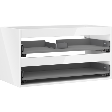 Mexen Box-A valamukapi korpus 90 cm, 2 sahtlit, läikiv valge - 91AX0-0900-470-2-00