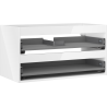 Mexen Box-A Korpus des Waschtischunterschranks 90 cm, 2 Schubladen, weiß glänzend - 91AX0-0900-470-2-00