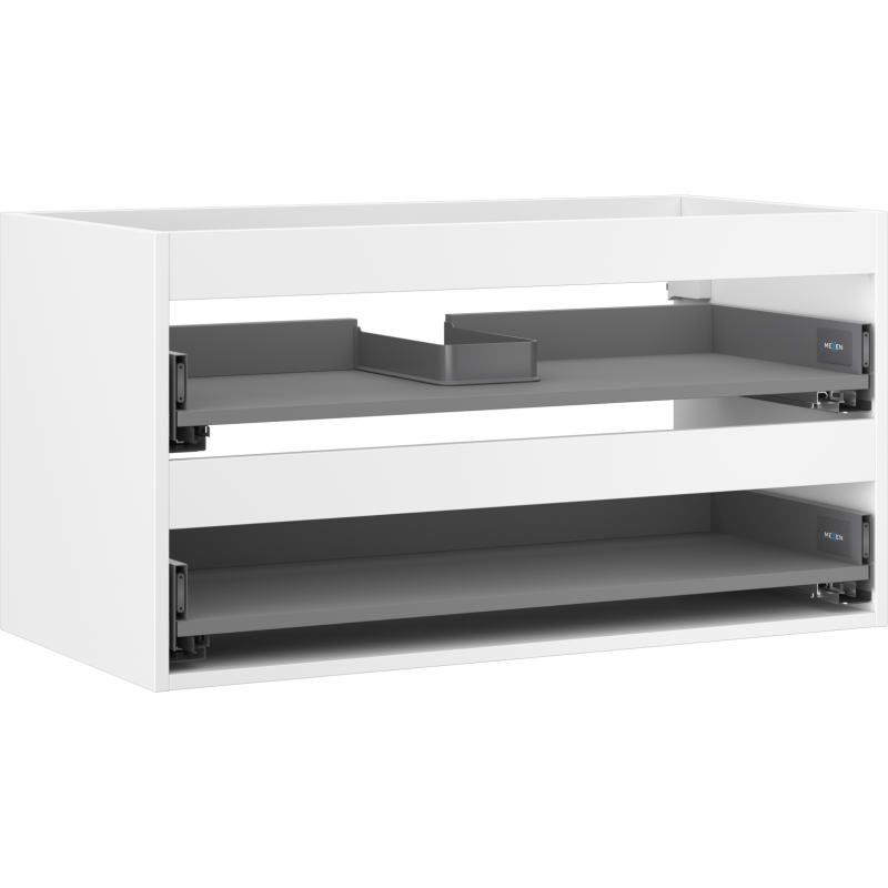 Mexen Box-A carcasa de mueble bajo lavabo de 90 cm, 2 cajones, blanco mate - 91AX0-0900-470-2-01