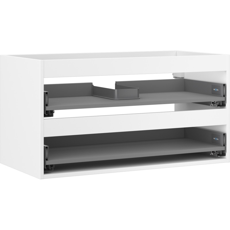 Mexen Box-A kućište ormarića ispod umivaonika 90 cm, 2 ladice, bijela mat - 91AX0-0900-470-2-01