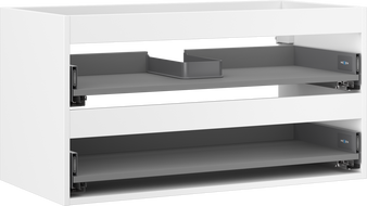 Mexen Box-A corpo do armário de lavatório 90 cm, 2 gavetas, branco mate - 91AX0-0900-470-2-01