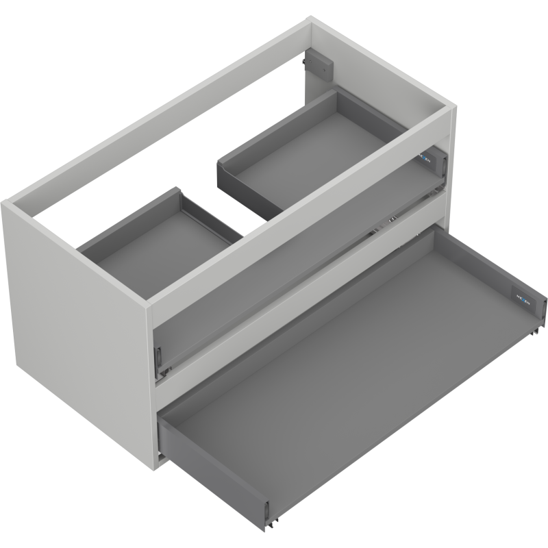 Mexen Box-A corps de meuble sous lavabo 90 cm, 2 tiroirs, gris mat - 91AX0-0900-470-2-62