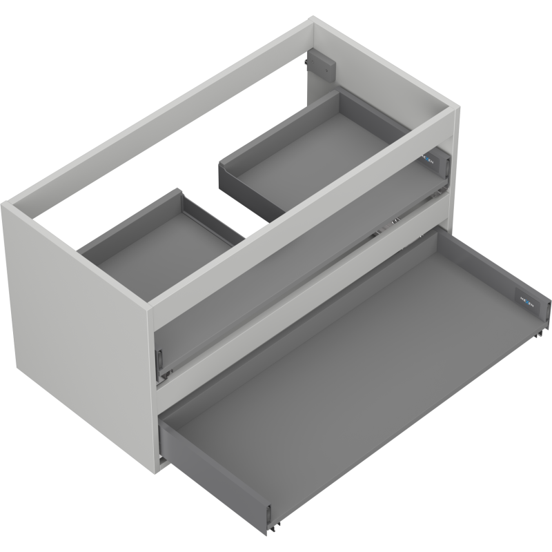 Mexen Box-A korpus szafki podumywalkowej 90 cm, 2 szuflady, szary mat - 91AX0-0900-470-2-62