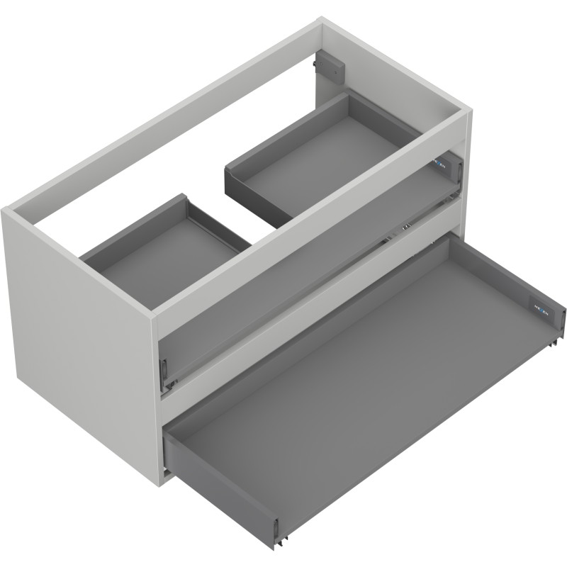 Mexen Box-A ormar za bazu umivaonika 90 cm, 2 ladice, sivi mat - 91AX0-0900-470-2-62