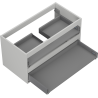 Mexen Box-A Korpus des Waschtischunterschranks 90 cm, 2 Schubladen, Grau Matt - 91AX0-0900-470-2-62