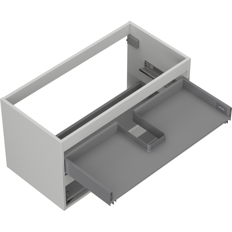 Mexen Box-A cuerpo de mueble bajo lavabo de 90 cm, 2 cajones, gris mate - 91AX0-0900-470-2-62