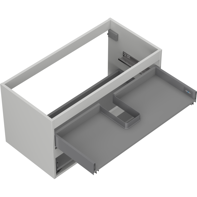 Mexen Box-A κορμός ντουλαπιού επίπλωσης μπάνιου 90 cm, 2 συρτάρια, γκρι ματ