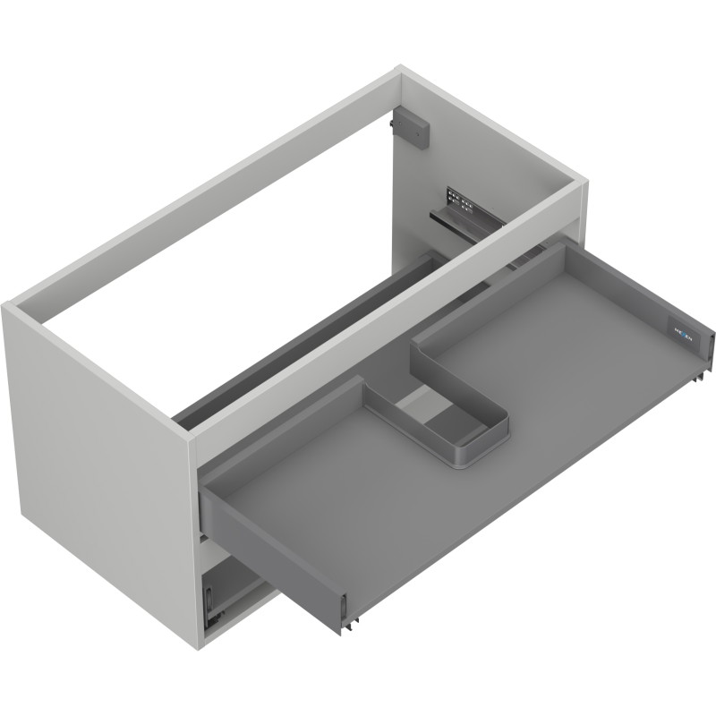 Mexen Box-A ormar za bazu umivaonika 90 cm, 2 ladice, sivi mat - 91AX0-0900-470-2-62