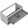 Mexen Box-A meuble lavabo 90 cm, 2 tiroirs, gris mat - 91AX0-0900-470-2-62