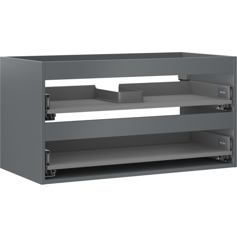 Mexen Box-A cabinet under-sink corpus 90 cm, 2 drawers, matte graphite - 91AX0-0900-470-2-66