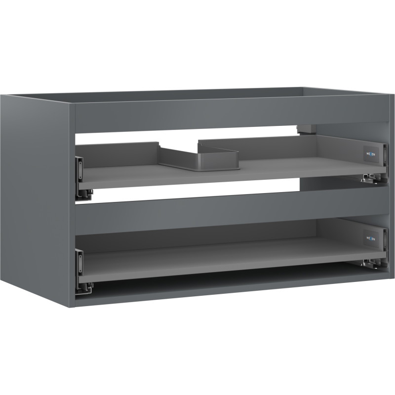 Mexen Box-A valamualuse kapi korpus 90 cm, 2 sahtlit, matt grafiit - 91AX0-0900-470-2-66