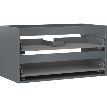 Mexen Box-A corps de meuble sous-vasque 90 cm, 2 tiroirs, graphite mat - 91AX0-0900-470-2-66