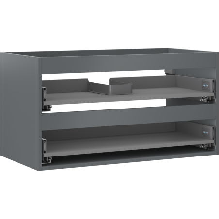 Mexen Box-A Korpus Waschtischunterschrank 90 cm, 2 Schubladen, Grafit matt - 91AX0-0900-470-2-66