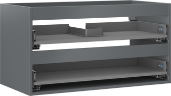 Mexen Box-A valamualuse kapi korpus 90 cm, 2 sahtlit, matt grafiit - 91AX0-0900-470-2-66