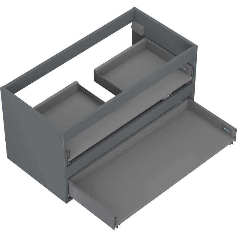 Mexen Box-A cabinet body for washbasin 90 cm, 2 drawers, matte graphite - 91AX0-0900-470-2-66