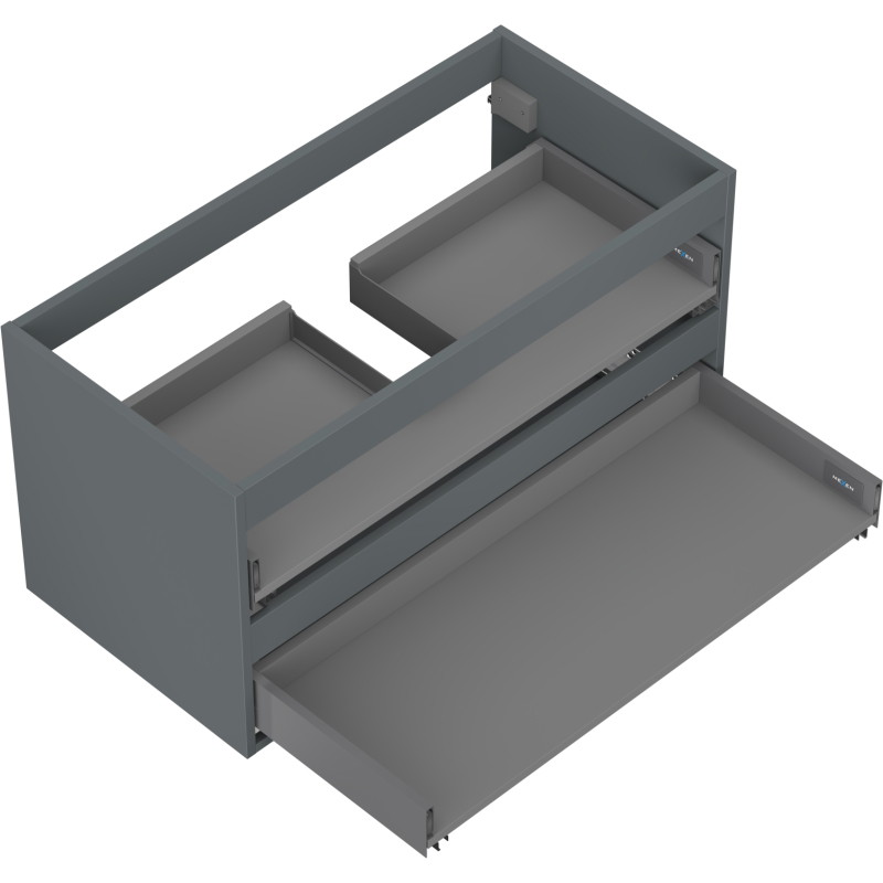 Mexen Box-A valamualuse kapi korpus 90 cm, 2 sahtlit, matt grafiit - 91AX0-0900-470-2-66