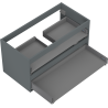 Mexen Box-A cabinet under-sink corpus 90 cm, 2 drawers, matte graphite - 91AX0-0900-470-2-66