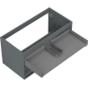 Mexen Box-A valamualuse kapi korpus 90 cm, 2 sahtlit, matt grafiit - 91AX0-0900-470-2-66