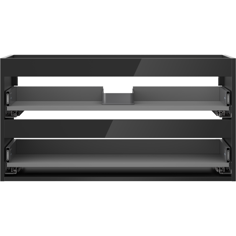 Mexen Box-A cabinet body for washbasin 90 cm, 2 drawers, black gloss - 91AX0-0900-470-2-70