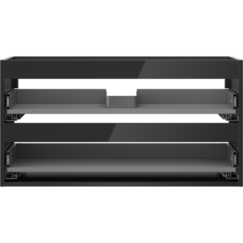 Mexen Box-A Korpus vum Ënnerschaf 90 cm, 2 Schiefen, schwaarz Glanz - 91AX0-0900-470-2-70