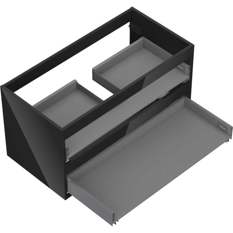 Mexen Box-A korpus ormarića ispod umivaonika 90 cm, 2 ladice, crni sjaj - 91AX0-0900-470-2-70